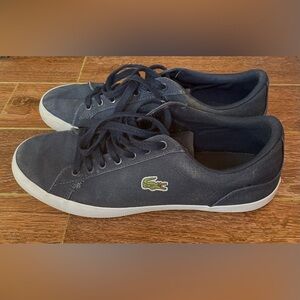 Lacoste Mens Blue Canvas Shoes